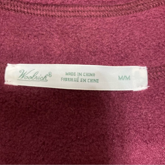 Woolrich 1/4 Zip Wool Blend Pullover Sweater Marled Fig Burgundy Women’s Medium - Picture 7 of 11